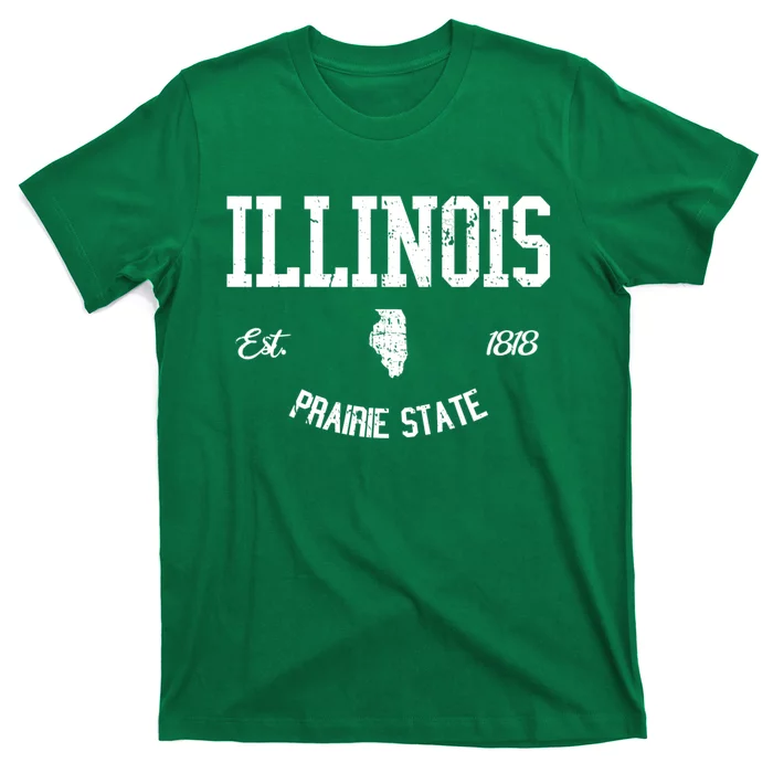 Illinois Prairie State Varsity Sports College Athletic T-Shirt