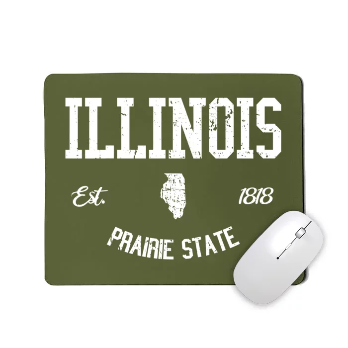 Illinois Prairie State Varsity Sports College Athletic Mousepad