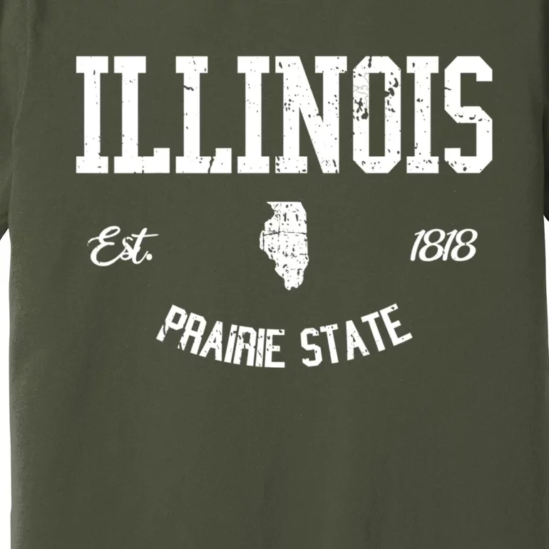 Illinois Prairie State Varsity Sports College Athletic Premium T-Shirt