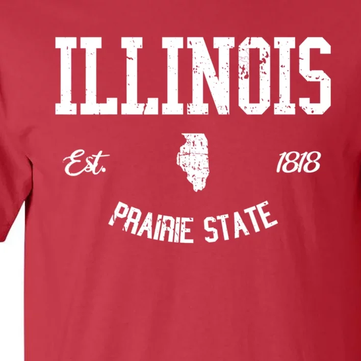 Illinois Prairie State Varsity Sports College Athletic Tall T-Shirt