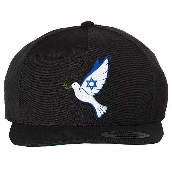 Israel Pro Support Stand Strong Peace Love Jewish Wool Snapback Cap