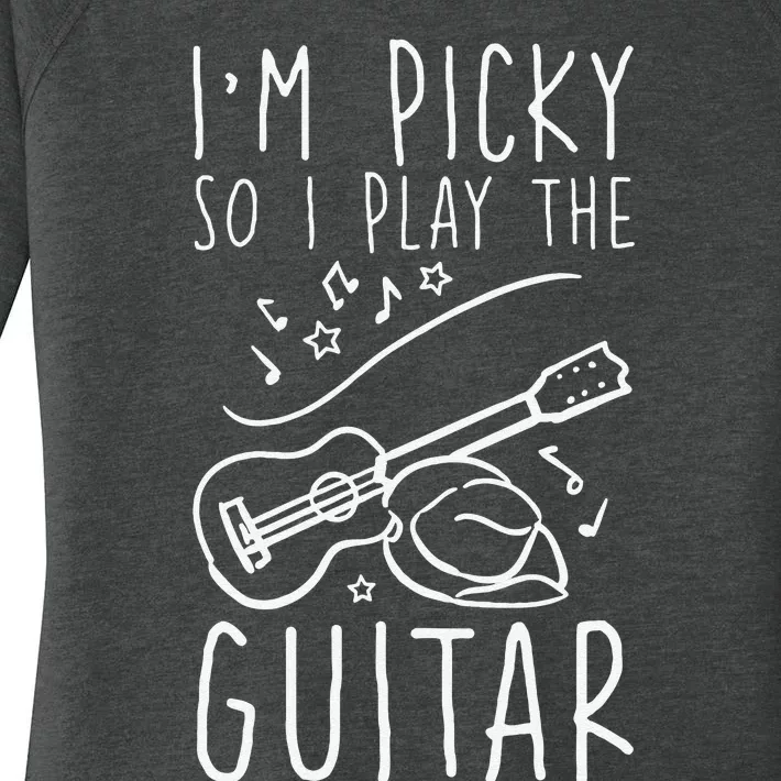 I'm Picky So I Play The Guitar Design for a Guitarist Women's Perfect Tri Tunic Long Sleeve Shirt