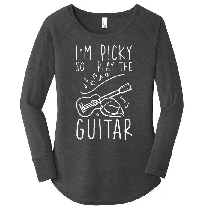 I'm Picky So I Play The Guitar Design for a Guitarist Women's Perfect Tri Tunic Long Sleeve Shirt