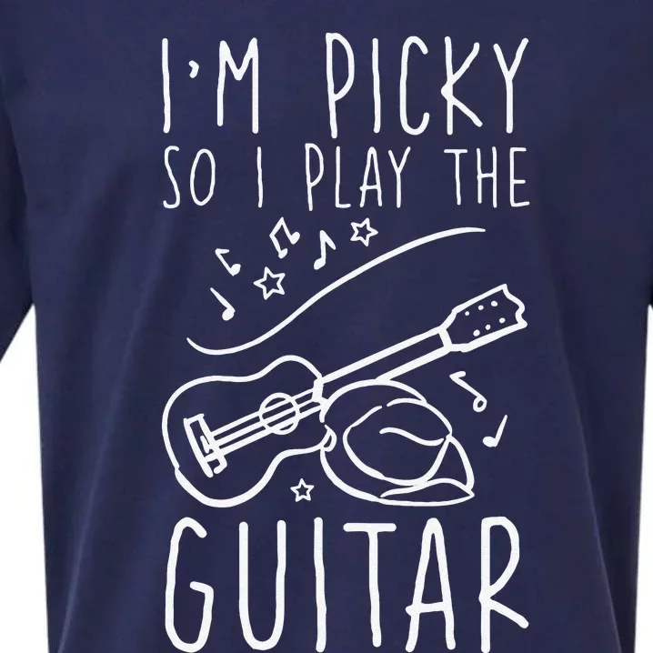 I'm Picky So I Play The Guitar Design for a Guitarist Sueded Cloud Jersey T-Shirt