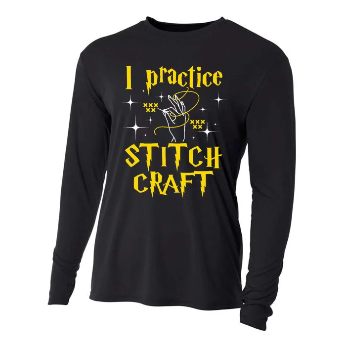 I Practice Stitch Craft Cross Stitching Cross Stitcher Cooling Performance Long Sleeve Crew