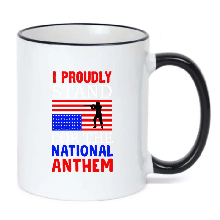 I Proudly Stand For The National Anthem Memorial Day Gift Black Color Changing Mug