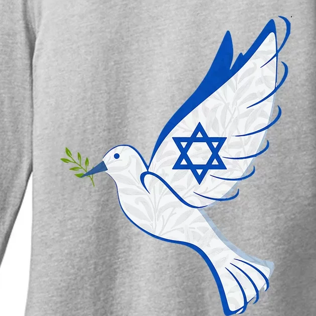 Israel Pro Support Stand Strong Peace Love Jewish Womens CVC Long Sleeve Shirt