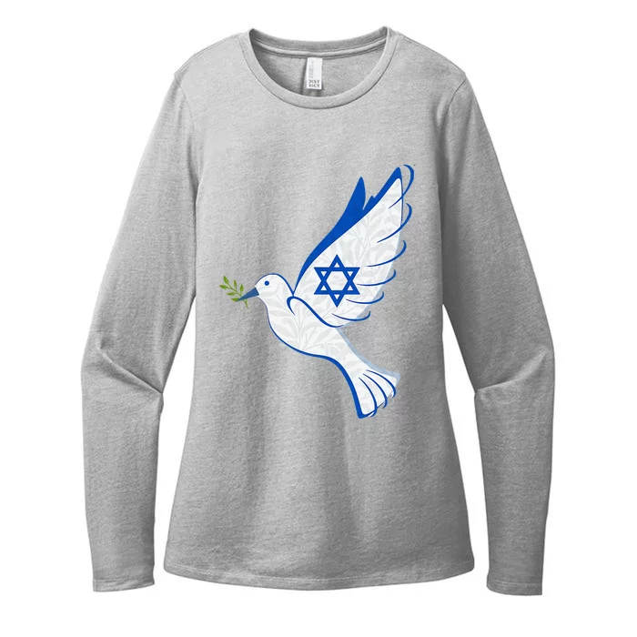 Israel Pro Support Stand Strong Peace Love Jewish Womens CVC Long Sleeve Shirt