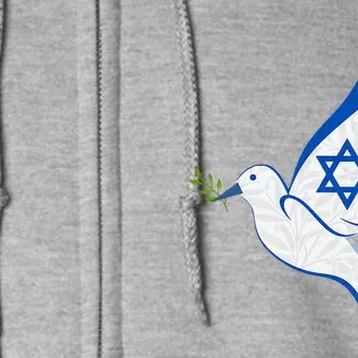 Israel Pro Support Stand Strong Peace Love Jewish Full Zip Hoodie