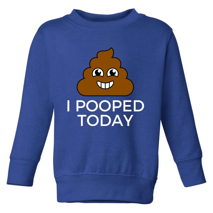 I Pooped Today Funny Joke, B Day Costume Poo Humor Toddler Sweatshirt