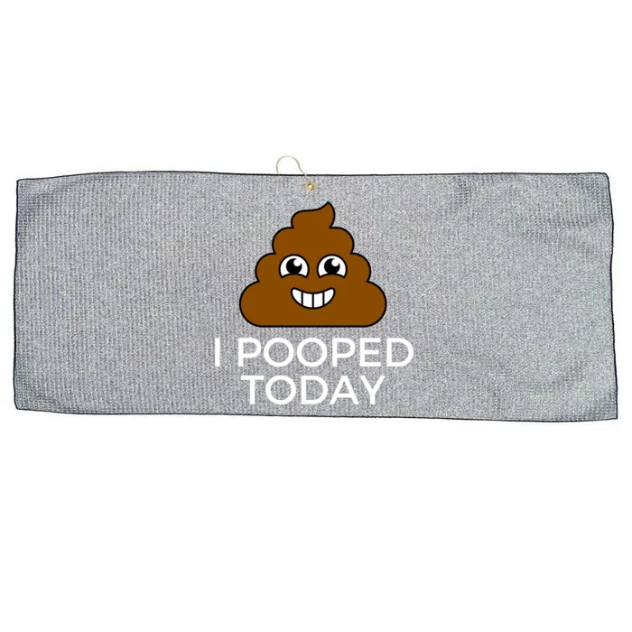 I Pooped Today Funny Joke, B Day Costume Poo Humor Large Microfiber Waffle Golf Towel