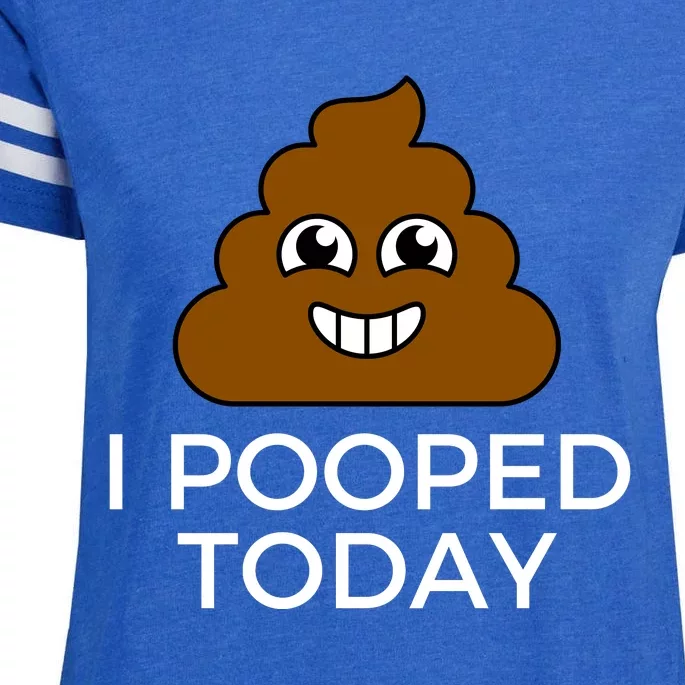 I Pooped Today Funny Joke, B Day Costume Poo Humor Enza Ladies Jersey Football T-Shirt