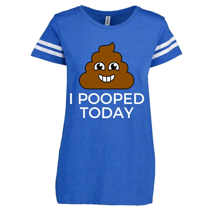 I Pooped Today Funny Joke, B Day Costume Poo Humor Enza Ladies Jersey Football T-Shirt