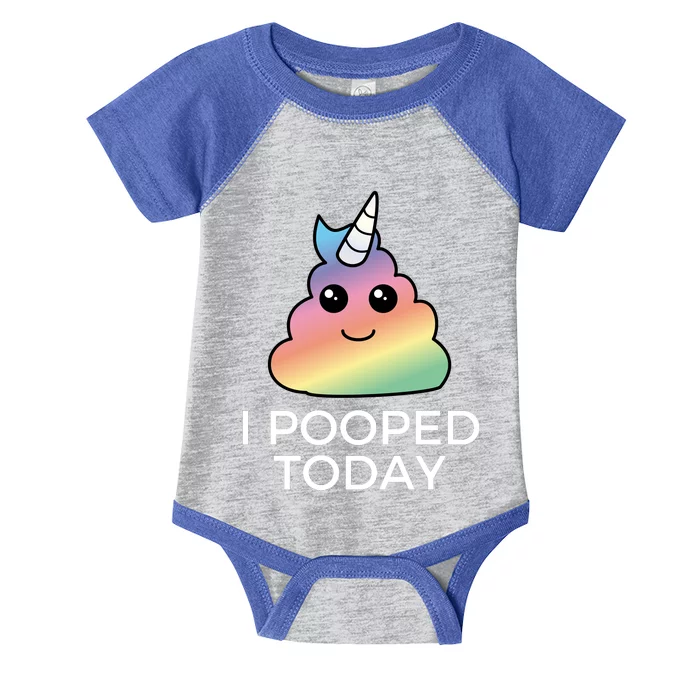 I Pooped Today Sarcastic Adult Humor Party Infant Baby Jersey Bodysuit