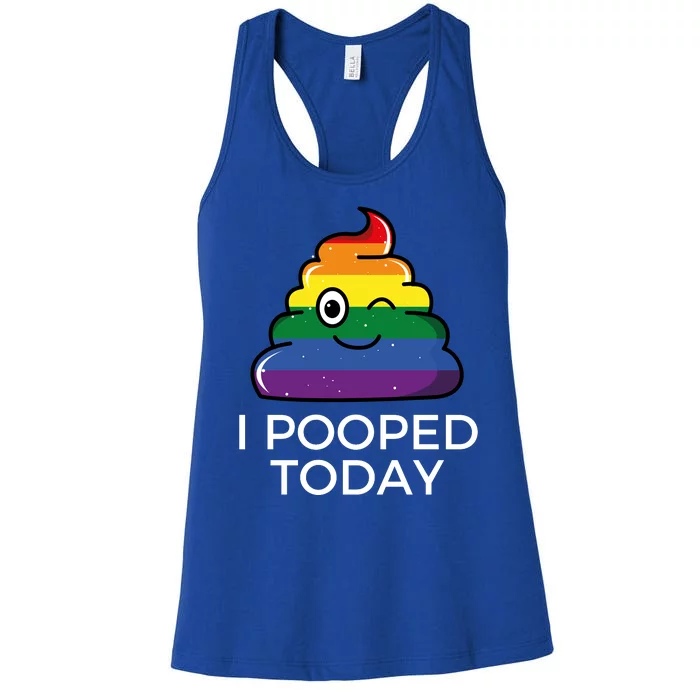 I Pooped Today Sarcastic Adult Humor Party Women's Racerback Tank