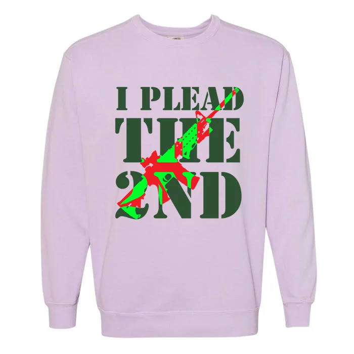 I Plead The 2nd Ar15 2nd Adt Right To Bear Arms Meaningful Gift Garment-Dyed Sweatshirt