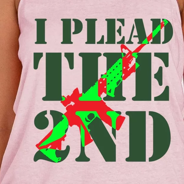 I Plead The 2nd Ar15 2nd Adt Right To Bear Arms Meaningful Gift Women's Knotted Racerback Tank