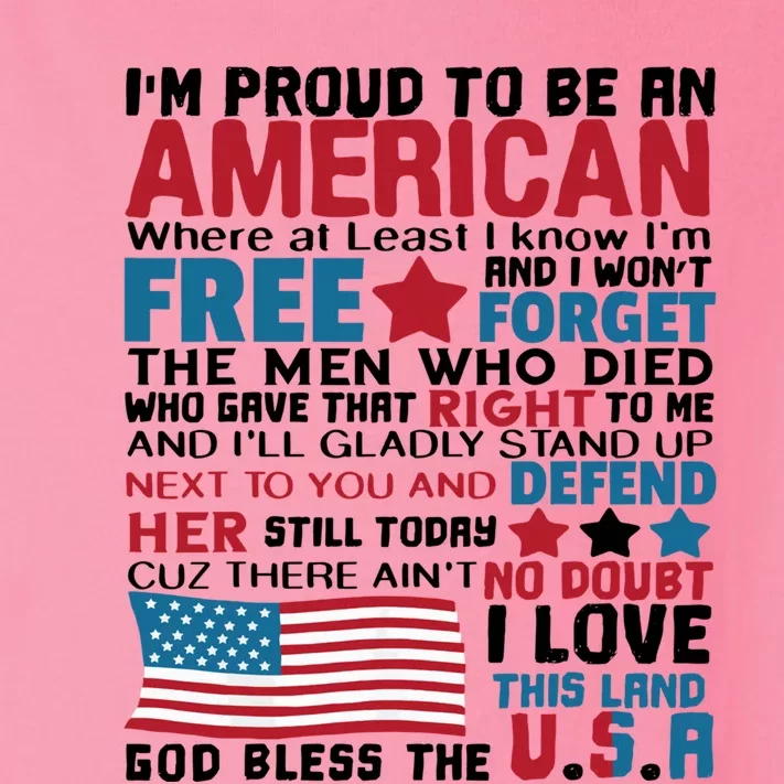 I’m Proud To Be An American Gift Toddler Long Sleeve Shirt