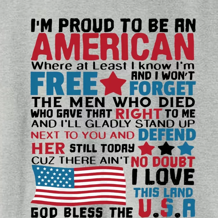 I’m Proud To Be An American Gift Women's Crop Top Tee