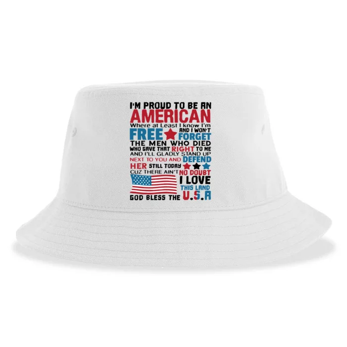 I’m Proud To Be An American Gift Sustainable Bucket Hat