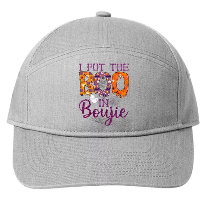 I Put The Boo In Boujie Funny Halloween 7-Panel Snapback Hat