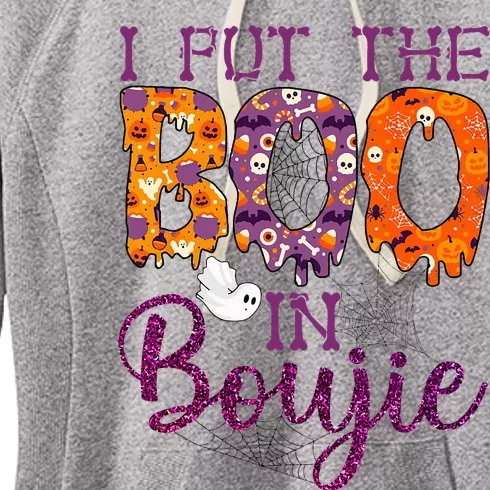 I Put The Boo In Boujie Funny Halloween Women's Fleece Hoodie