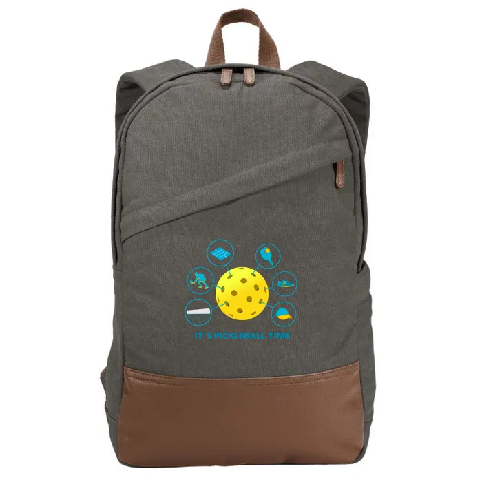 Its Pickleball Time Cotton Canvas Backpack