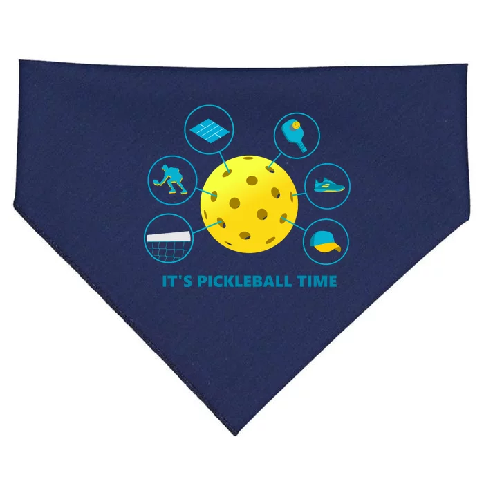 Its Pickleball Time USA-Made Doggie Bandana