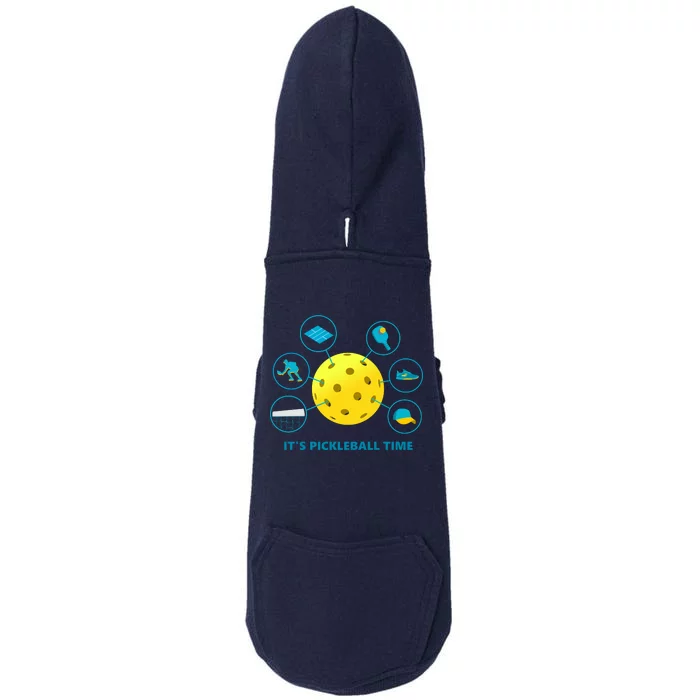 Its Pickleball Time Doggie 3-End Fleece Hoodie