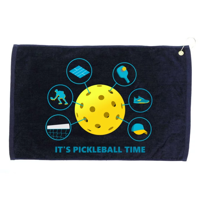 Its Pickleball Time Grommeted Golf Towel