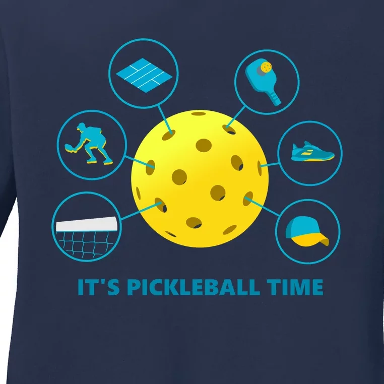 Its Pickleball Time Ladies Long Sleeve Shirt