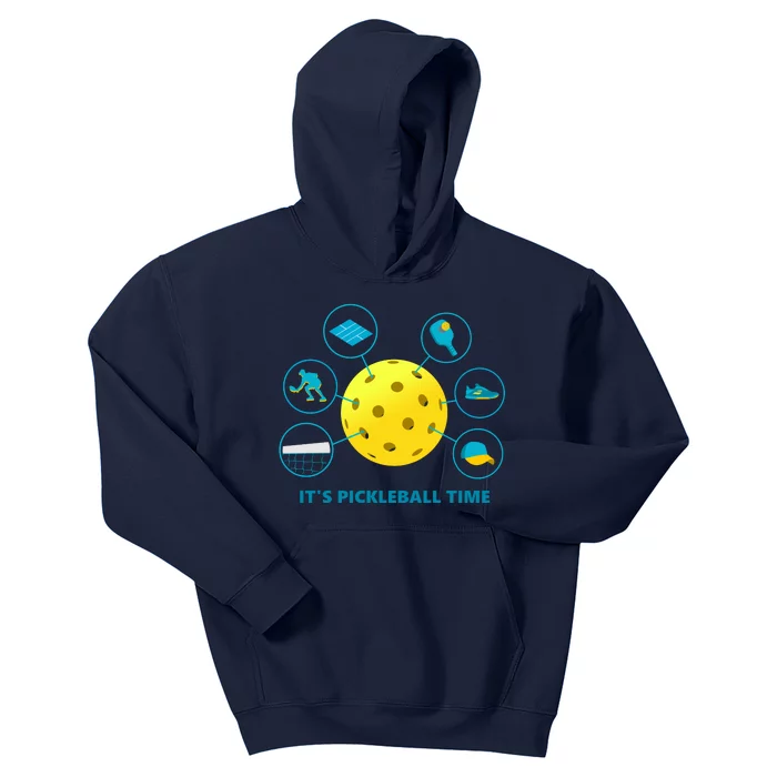 Its Pickleball Time Kids Hoodie