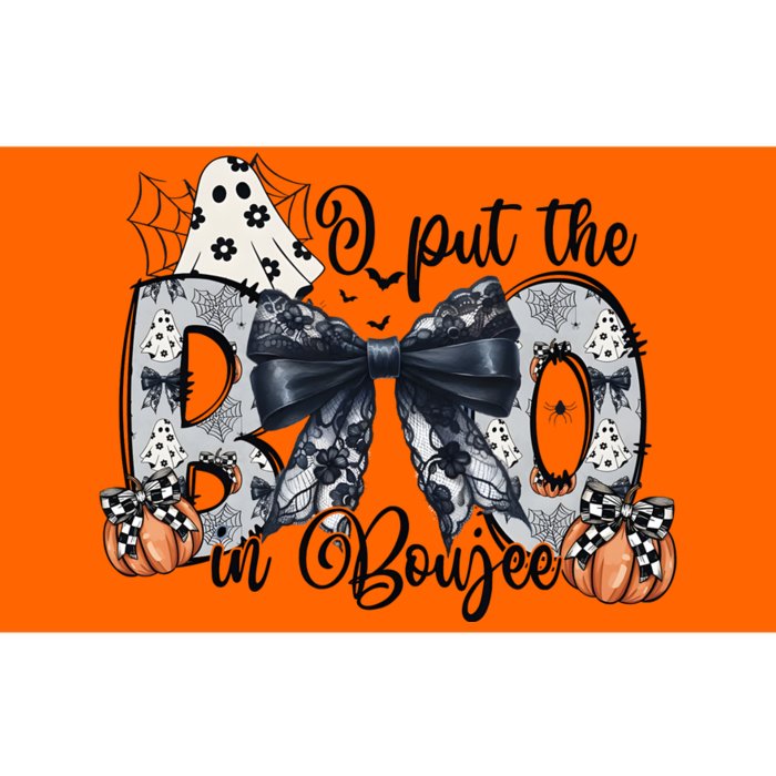 I Put The Boo In Boujee Retro Halloween Bumper Sticker