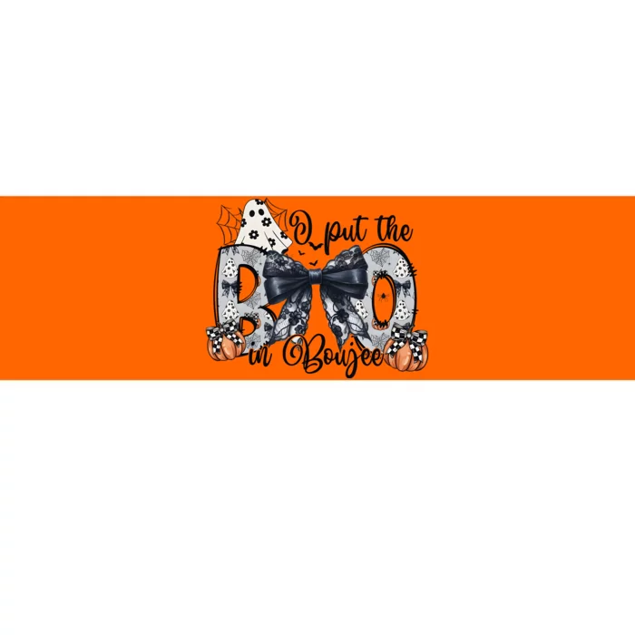 I Put The Boo In Boujee Retro Halloween Bumper Sticker