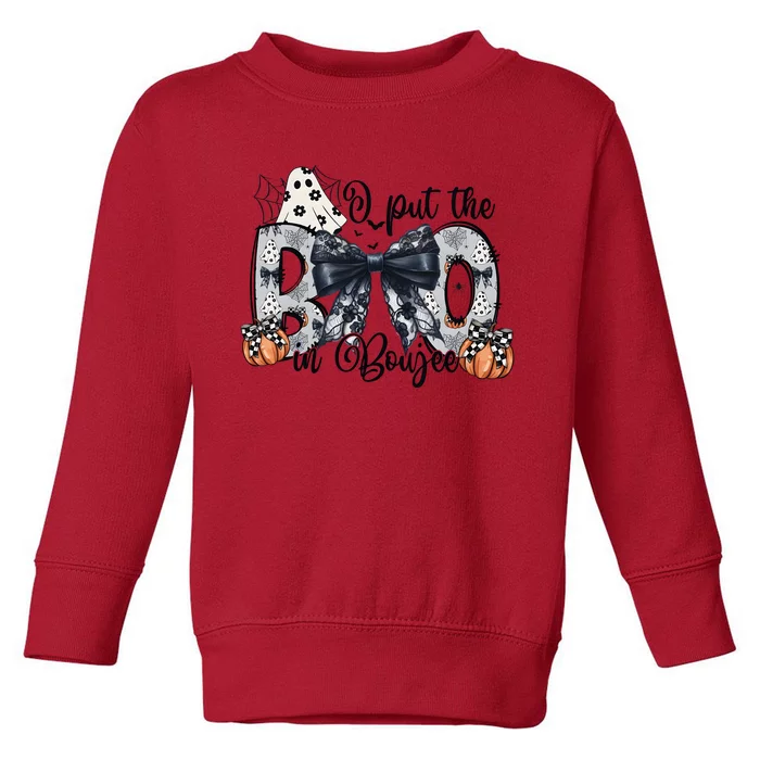 I Put The Boo In Boujee Retro Halloween Toddler Sweatshirt