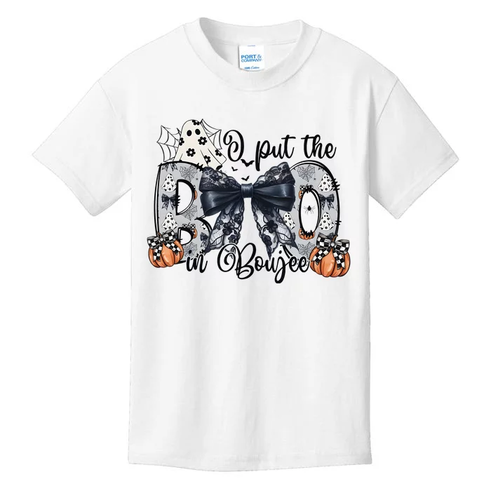 I Put The Boo In Boujee Retro Halloween Kids T-Shirt