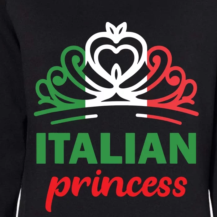 Italian Princess Tiara National Flag Womens California Wash Sweatshirt