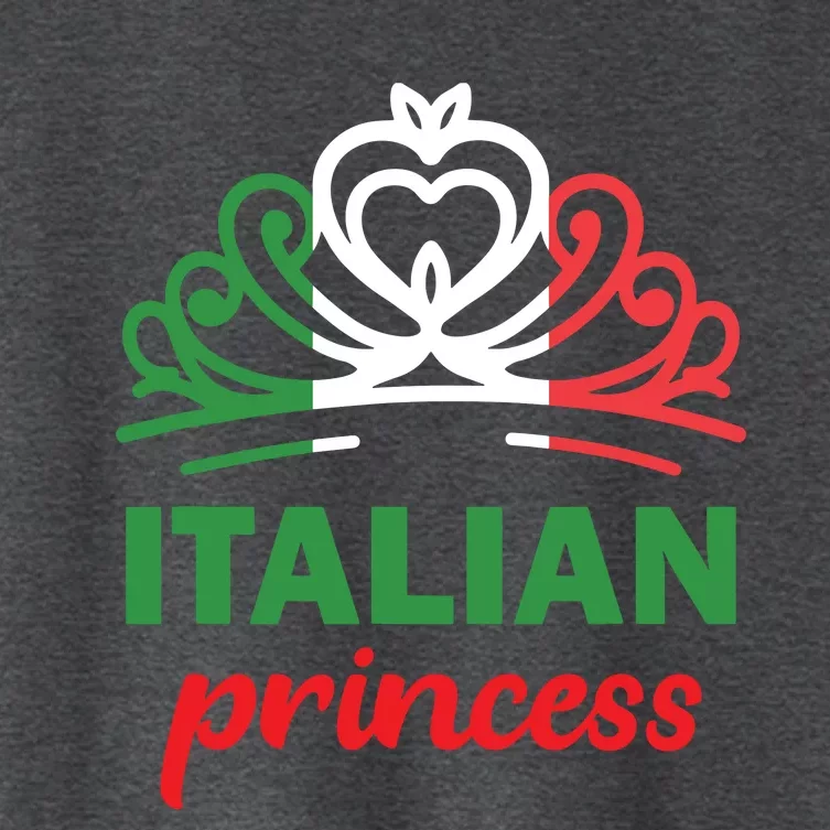 Italian Princess Tiara National Flag Women's Crop Top Tee