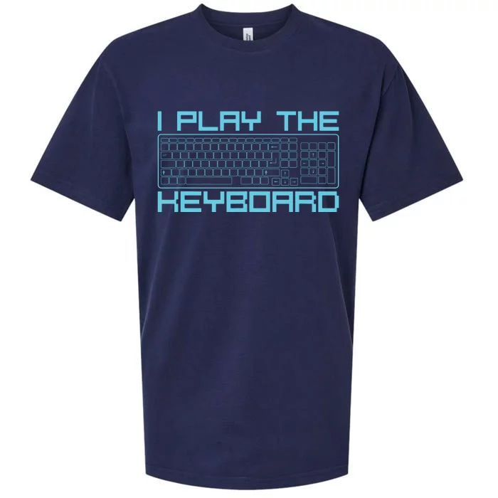 I Play The Keyboard Funny Pc Gaming Geek Gamer Sueded Cloud Jersey T-Shirt