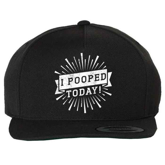 I Pooped Today Funny This Guy Pooped Today Wool Snapback Cap