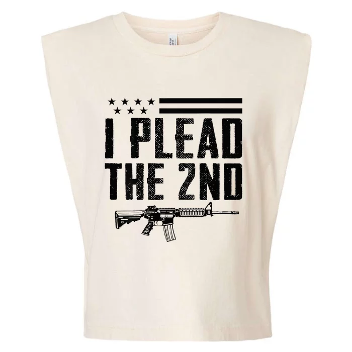 I Plead The 2nd Amendment Pro Gun Ar15 Rifle Garment-Dyed Women's Muscle Tee