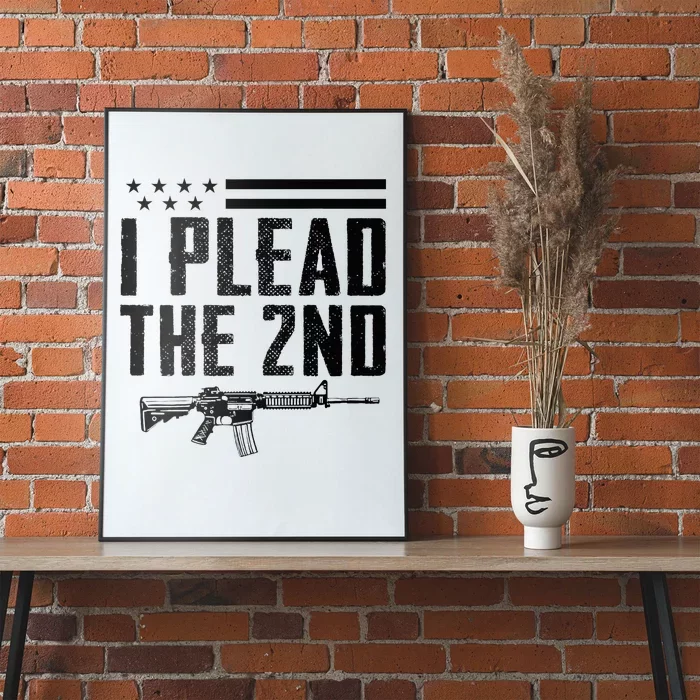 I Plead The 2nd Amendment Pro Gun Ar15 Rifle Poster