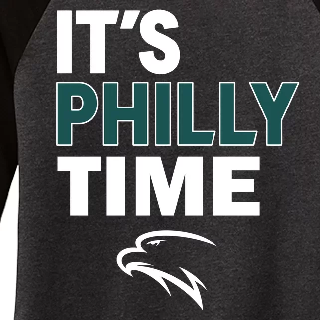 It's Philly Time Philadelphia Women's Tri-Blend 3/4-Sleeve Raglan Shirt