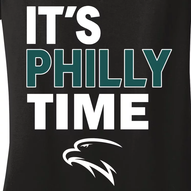 It's Philly Time Philadelphia Women's V-Neck T-Shirt