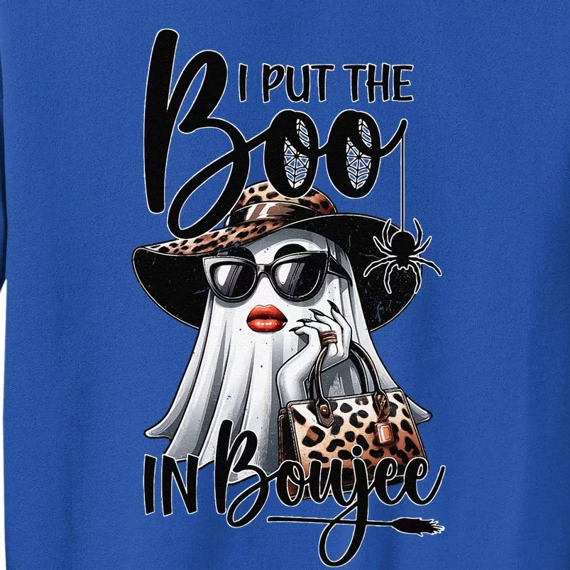 I Put The Boo In Boujee Halloween Cute Lady Ghost Women Sweatshirt