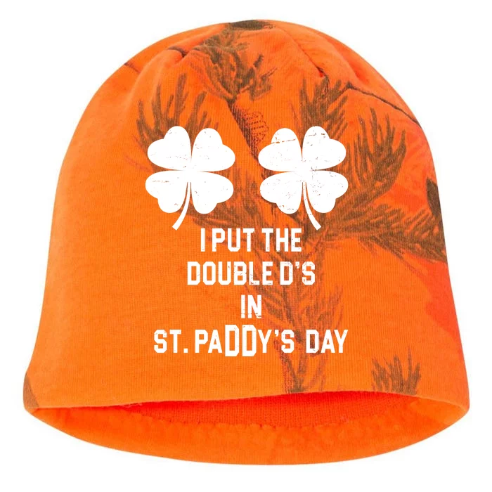 I Put The Double Ds In St Paddys Day Funny St Patrick's Day Kati - Camo Knit Beanie