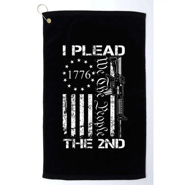 I Plead The 2nd Amendment We The People Usa Ar15 Pro Gun Platinum Collection Golf Towel