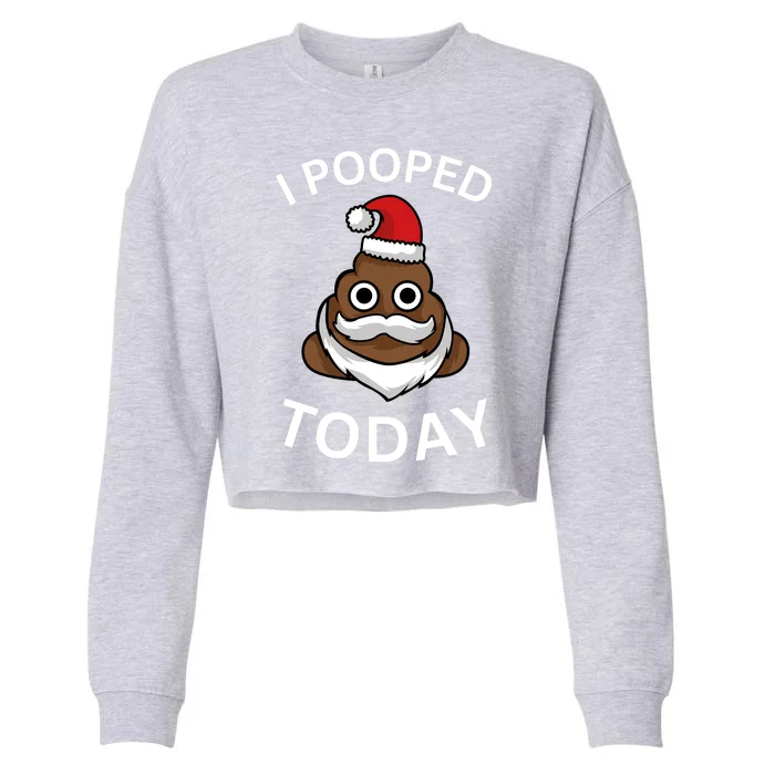 I Pooped Today! Funny Cropped Pullover Crew