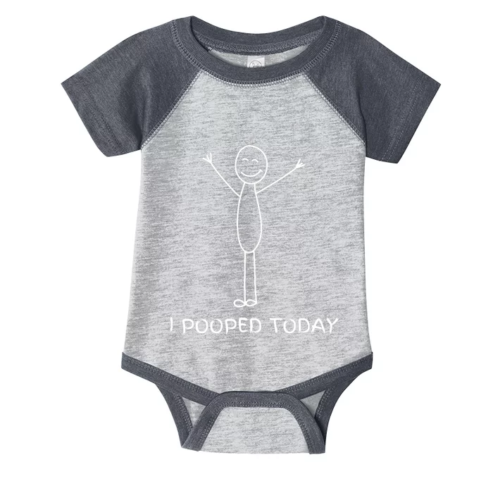 I Pooped Today Funny Poop Infant Baby Jersey Bodysuit