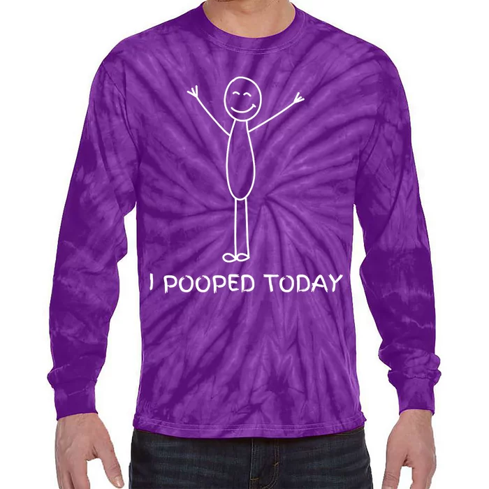 I Pooped Today Funny Poop Tie-Dye Long Sleeve Shirt